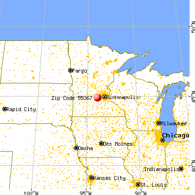 New Germany, MN (55367) map from a distance