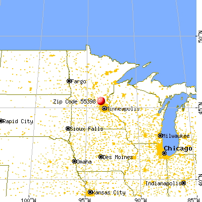 Zimmerman, MN (55398) map from a distance