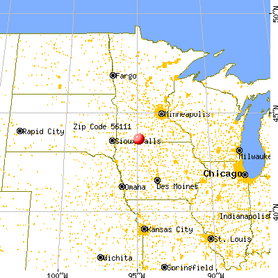Alpha, MN (56111) map from a distance