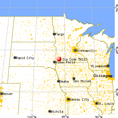 Chandler, MN (56122) map from a distance