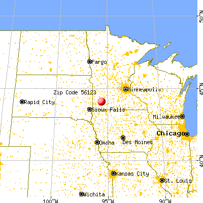 The Lakes, MN (56123) map from a distance