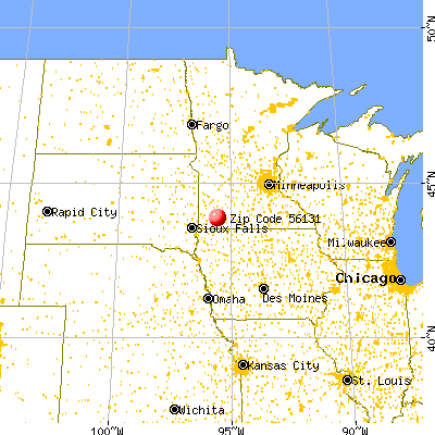 Fulda, MN (56131) map from a distance