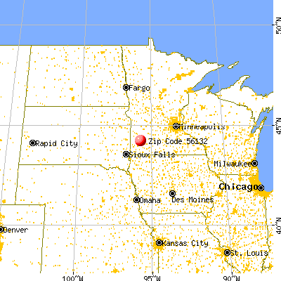 The Lakes, MN (56132) map from a distance