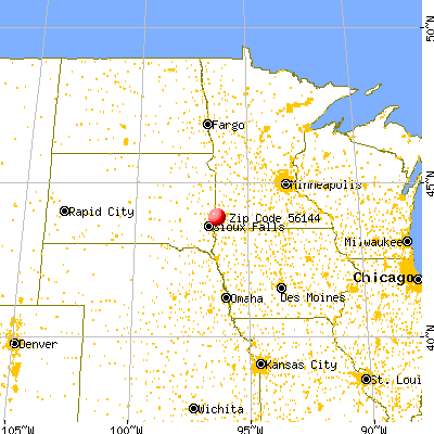 Jasper, MN (56144) map from a distance