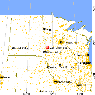 Ruthton, MN (56170) map from a distance