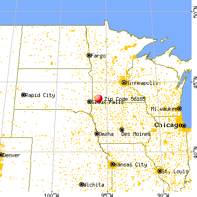 Wilmont, MN (56185) map from a distance