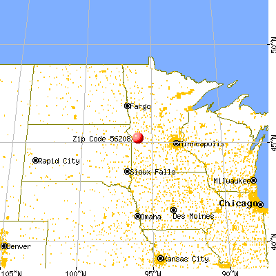 Appleton, MN (56208) map from a distance
