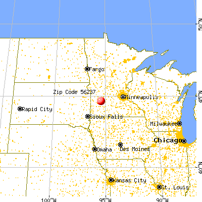 Echo, MN (56237) map from a distance