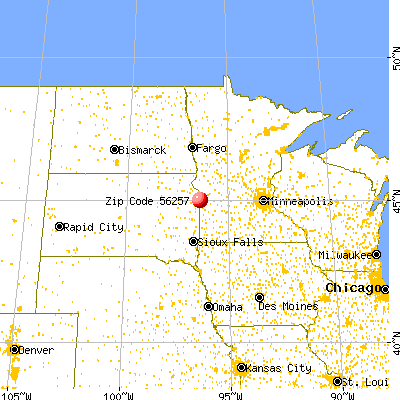 Marietta, MN (56257) map from a distance