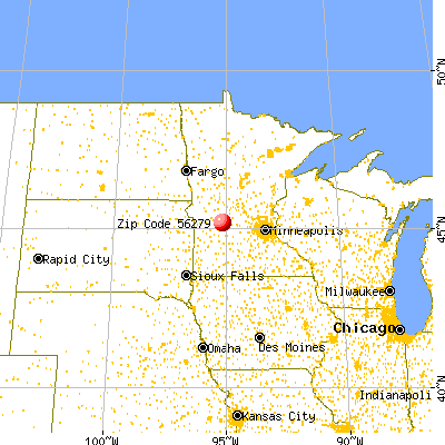 Pennock, MN (56279) map from a distance