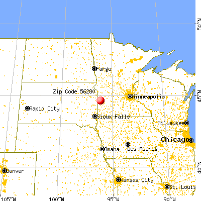 Porter, MN (56280) map from a distance