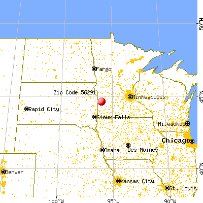 Taunton, MN (56291) map from a distance