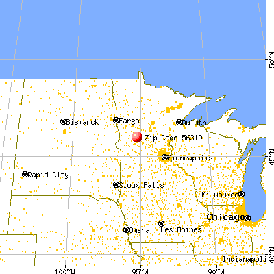 Carlos, MN (56319) map from a distance