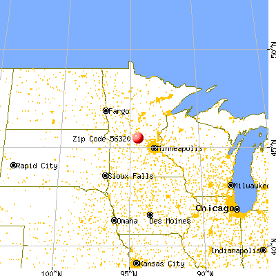 Rockville, MN (56320) map from a distance