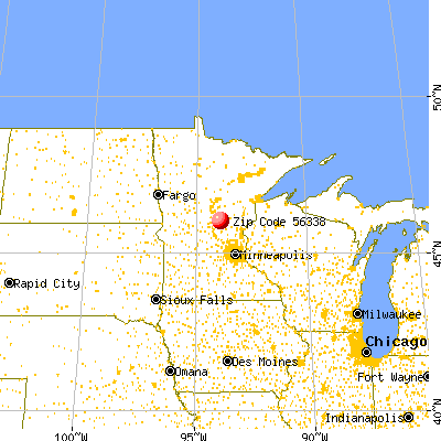 Hillman, MN (56338) map from a distance