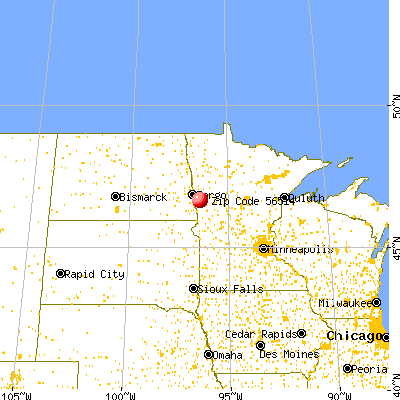 Barnesville, MN (56514) map from a distance