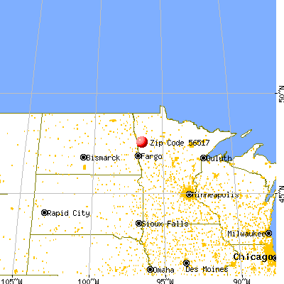 Beltrami, MN (56517) map from a distance