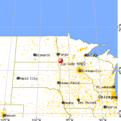 Campbell, MN (56522) map from a distance