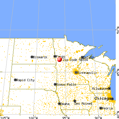 Erhard, MN (56534) map from a distance