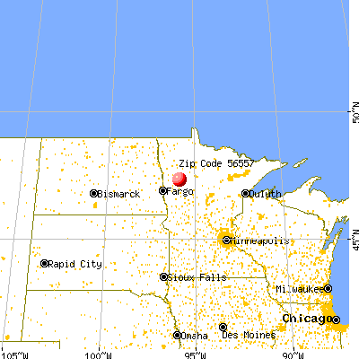 Beaulieu, MN (56557) map from a distance