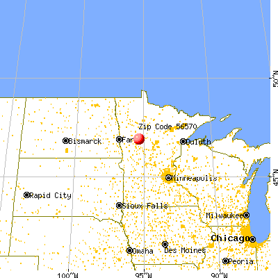 Osage, MN (56570) map from a distance