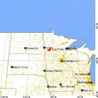 Vergas, MN (56587) map from a distance