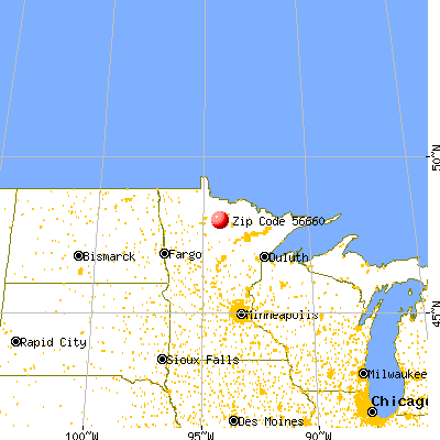 Mizpah, MN (56660) map from a distance
