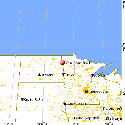 Alvarado, MN (56710) map from a distance