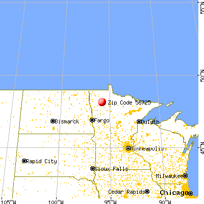 Goodridge, MN (56725) map from a distance