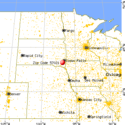Davis, SD (57021) map from a distance