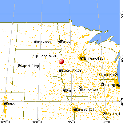 Astoria, SD (57213) map from a distance