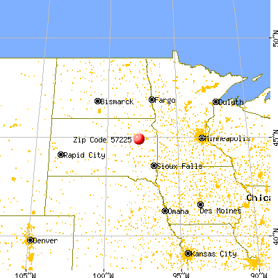 Clark, SD (57225) map from a distance