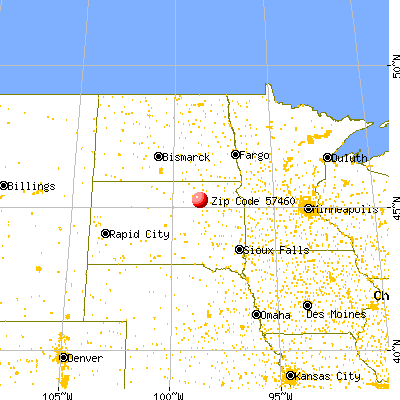 Mansfield, SD (57460) map from a distance