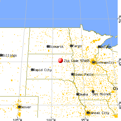 Northville, SD (57465) map from a distance