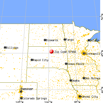 Onaka, SD (57466) map from a distance