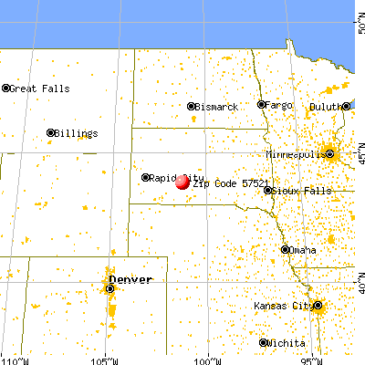 Belvidere, SD (57521) map from a distance