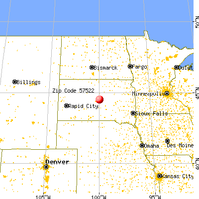 Blunt, SD (57522) map from a distance