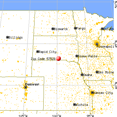 Colome, SD (57528) map from a distance