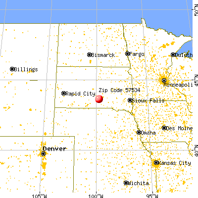 Hamill, SD (57534) map from a distance