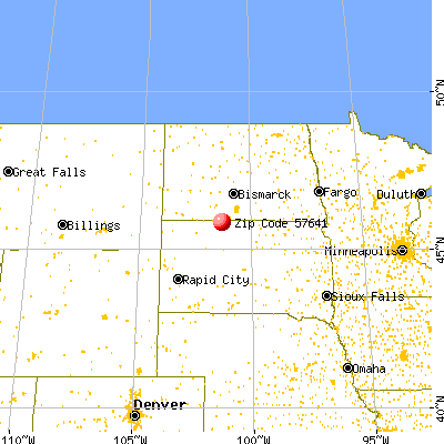 McIntosh, SD (57641) map from a distance