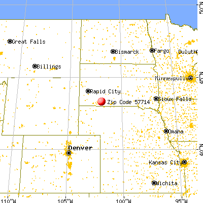 Allen, SD (57714) map from a distance