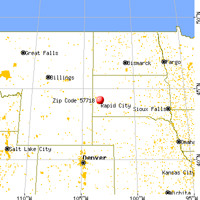 Blackhawk, SD (57718) map from a distance