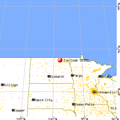 Calio, ND (58352) map from a distance