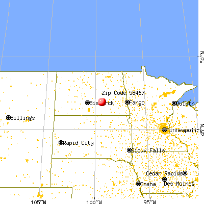 Medina, ND (58467) map from a distance
