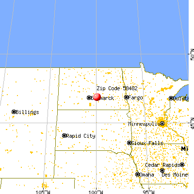 Steele, ND (58482) map from a distance