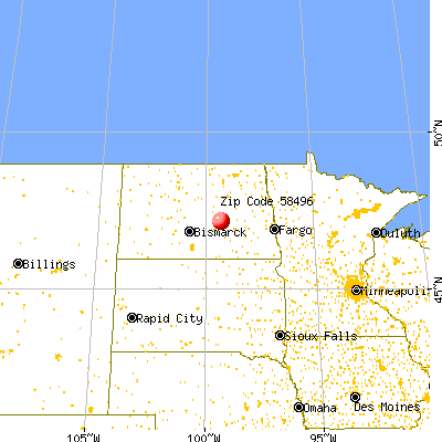 Woodworth, ND (58496) map from a distance