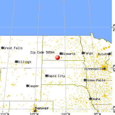 Raleigh, ND (58564) map from a distance