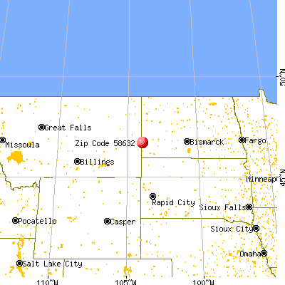 Golva, ND (58632) map from a distance