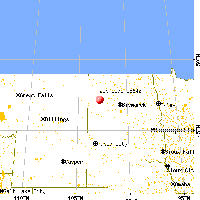 Manning, ND (58642) map from a distance