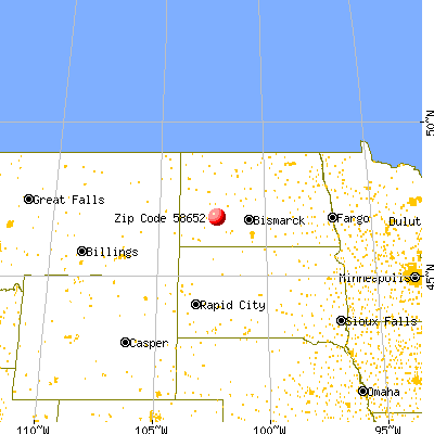 Richardton, ND (58652) map from a distance